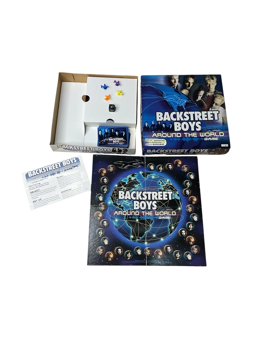 Backstreet Boys Around the World Board Game 2000 Patch Products Complete BSB